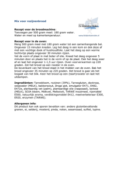Recept-bereiding rozijnenbrood