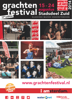 Grachtenfestival augustus 2014