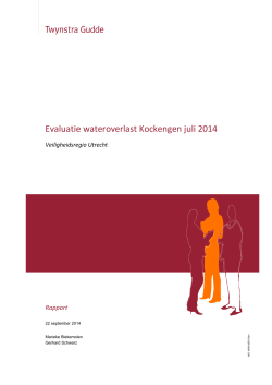 Evaluatie wateroverlast Kockengen juli 2014