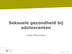 Peremans - Seksuele gezondheid bij adolescenten 21032014