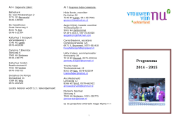 Programma 2014 – 2015