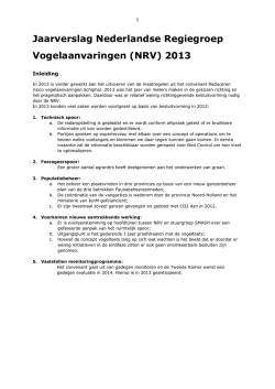 Jaarverslag Nederlandse Regiegroep