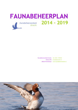 Faunabeheerplan 2014-2019 (PDF, 6 MB)