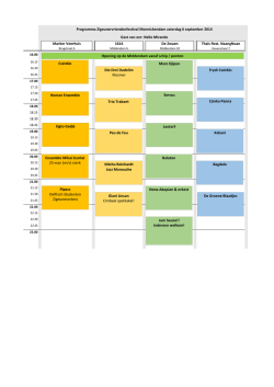 Festival Programma - Hongarije Vandaag