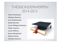 THESISONDERWERPEN 2014-2015