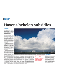 Havens hekelen subsidies Havens ens hekelen subsidies