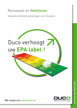 Duco verhoogt uw EPA label !