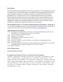 Brief met het programma
