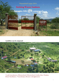 Luchtfoto van de compound - Stichting Watoto Samburu