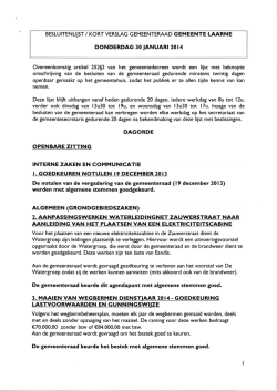 30 januari 2014 - Gemeente Laarne