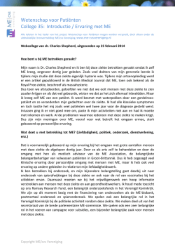 Klik hier - ME/cvs Vereniging