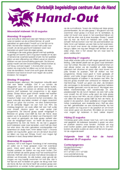 Hand-Out 18-22 augustus
