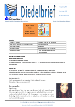 Diedelbrief van 17 februari 2014