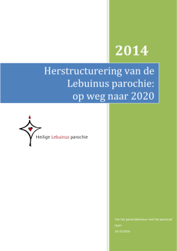Herstructurering van de Lebuinus parochie: op
