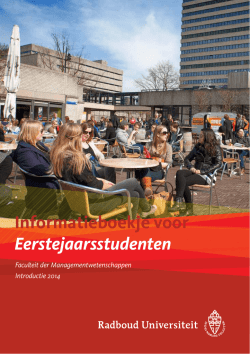 Informatieboekje 2014 - Radboud Universiteit