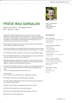 Friese Wad Garnalen, Tjaarda (Friesland Post, november 2012)