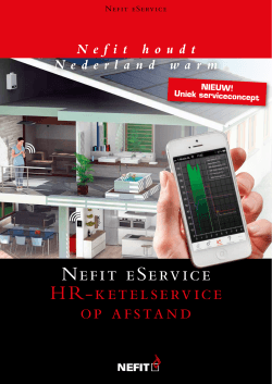 Nefit eService HR-ketelservice op afstand