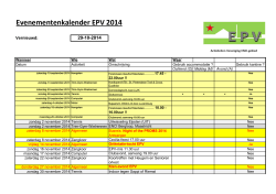 Activiteitenkalender EPV