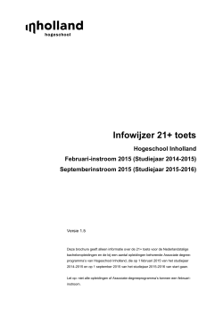 Infowijzer 21+ toets