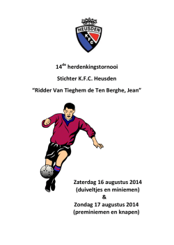 KFC Heusden Jeugdtornooi - boekje 2014 - rev1