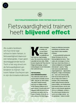 Fietsvaardigheid trainen heeft blijvend effect