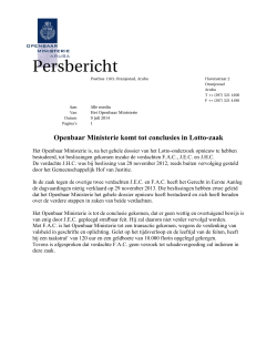 Persbericht - OPENBAAR MINISTERIE ARUBA