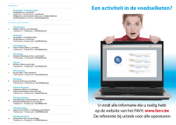 Een activiteit in de voedselketen?