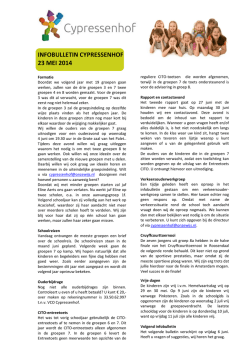infobulletin 23 mei 2014