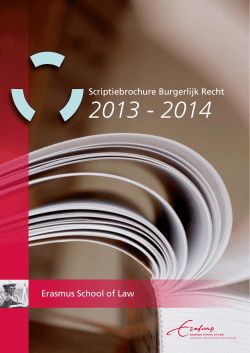 Scriptiebrochure Burgerlijk Recht Erasmus School of Law