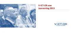 V-ICT-OR vzw Jaarverslag 2013