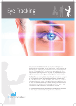 Eye Tracking - De Onderzoekfabriek