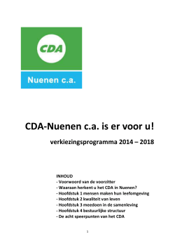 CDA-Nuenen c.a. is er voor u!