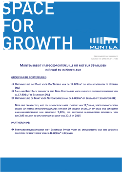 Montea breidt vastgoedportefeuille uit met EUR 39 miljoen in België