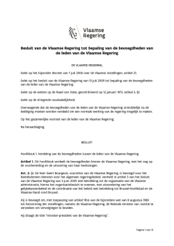 Bevoegdheidsbesluit Vlaamse Regering