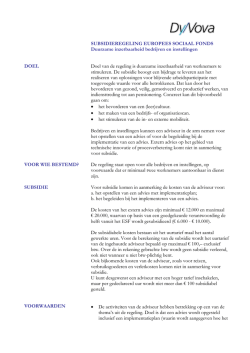 Informatie flyer ESF 2014 duurzame inzetbaarheid