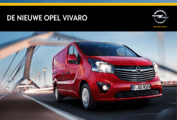 Brochure nieuwe Opel Vivaro