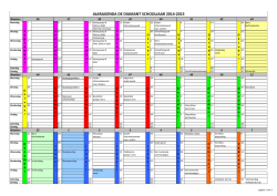 Jaarrooster 2014-2015