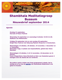 Nieuwsbrief - Shambhala Nederland