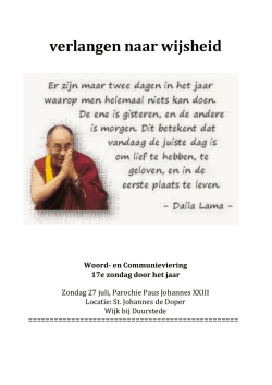 5e zondag van Pasen - Johannes de Doper
