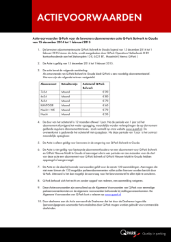 Download hier de actievoorwaarden - Q-Park