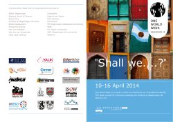 Program leaflet One World Week 2014