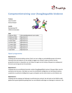 Informatiesheet competentietraining HB
