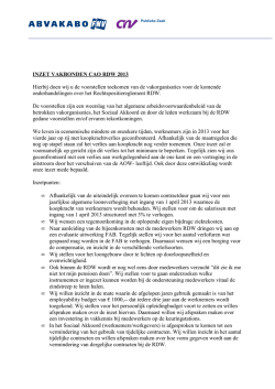 Inzet CAO RDW oktober 2014