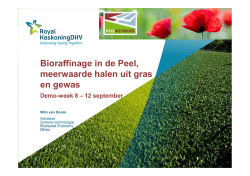 Wim van Doorn RHDHV Introductie Bioraffinage De Peel