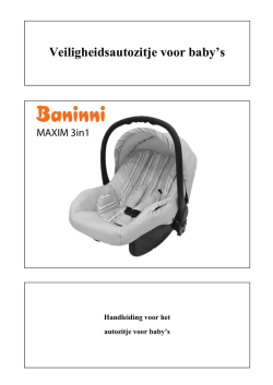 Handleiding Autostoel Maxim