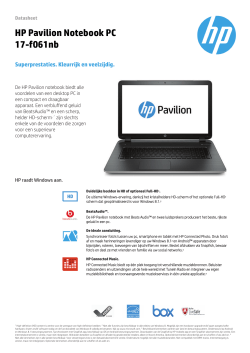PSG Consumer 1C14 Notebook Datasheet - HP - Hewlett