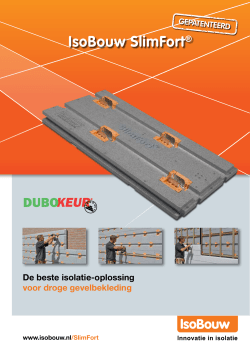 IsoBouw SlimFort&reg; - IsoBouw isolatie