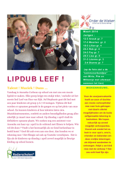 LIPDUB LEEF ! - Op Radarschool Onder de Wieken