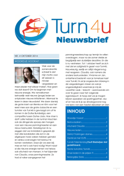Nieuwsbrief Turn4U oktober 2014