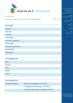 Inschrijven - Geef me de 5 academie